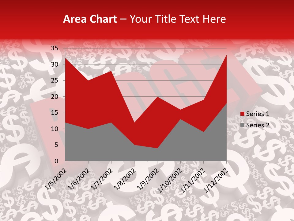 Currency Red Dollar PowerPoint Template