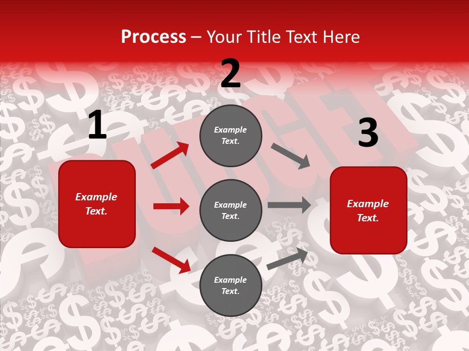Currency Red Dollar PowerPoint Template