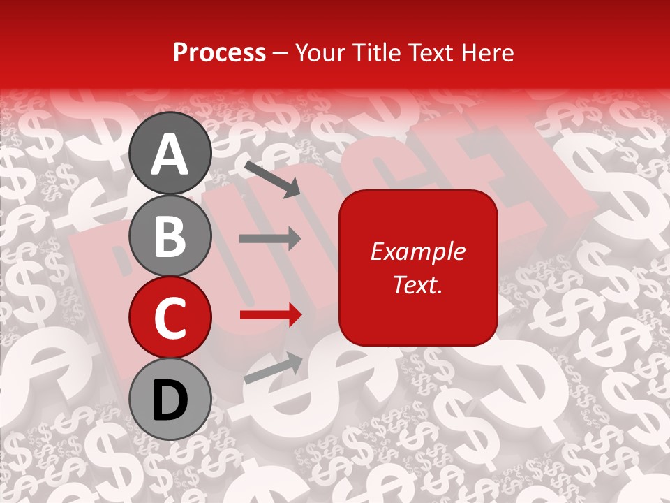 Currency Red Dollar PowerPoint Template