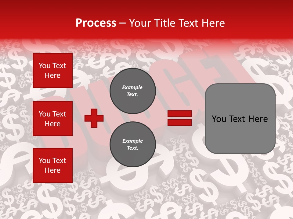 Currency Red Dollar PowerPoint Template