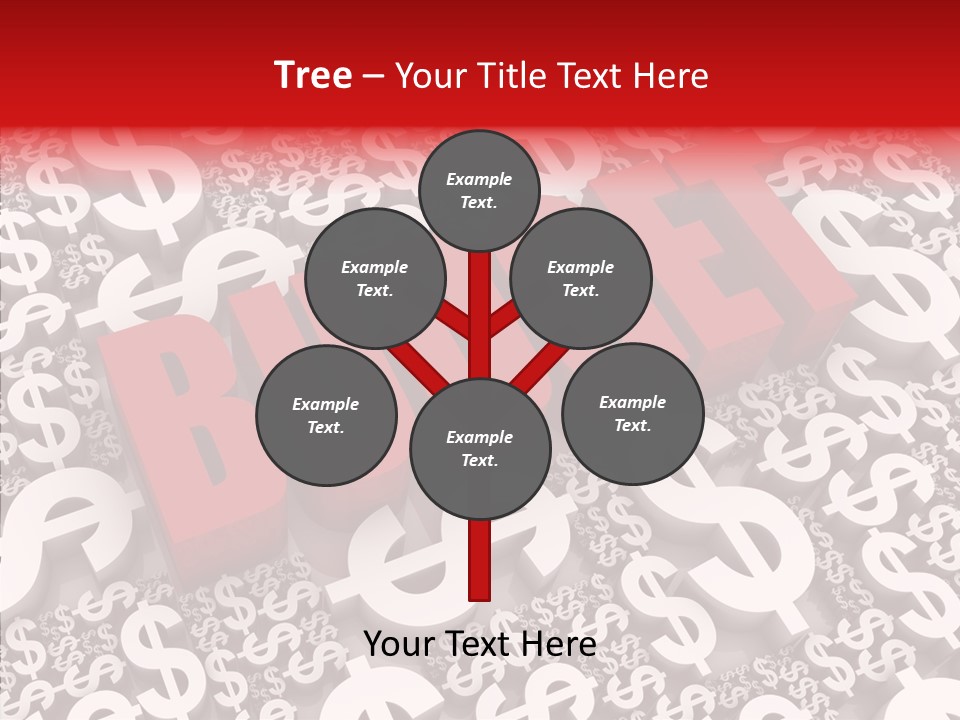 Currency Red Dollar PowerPoint Template