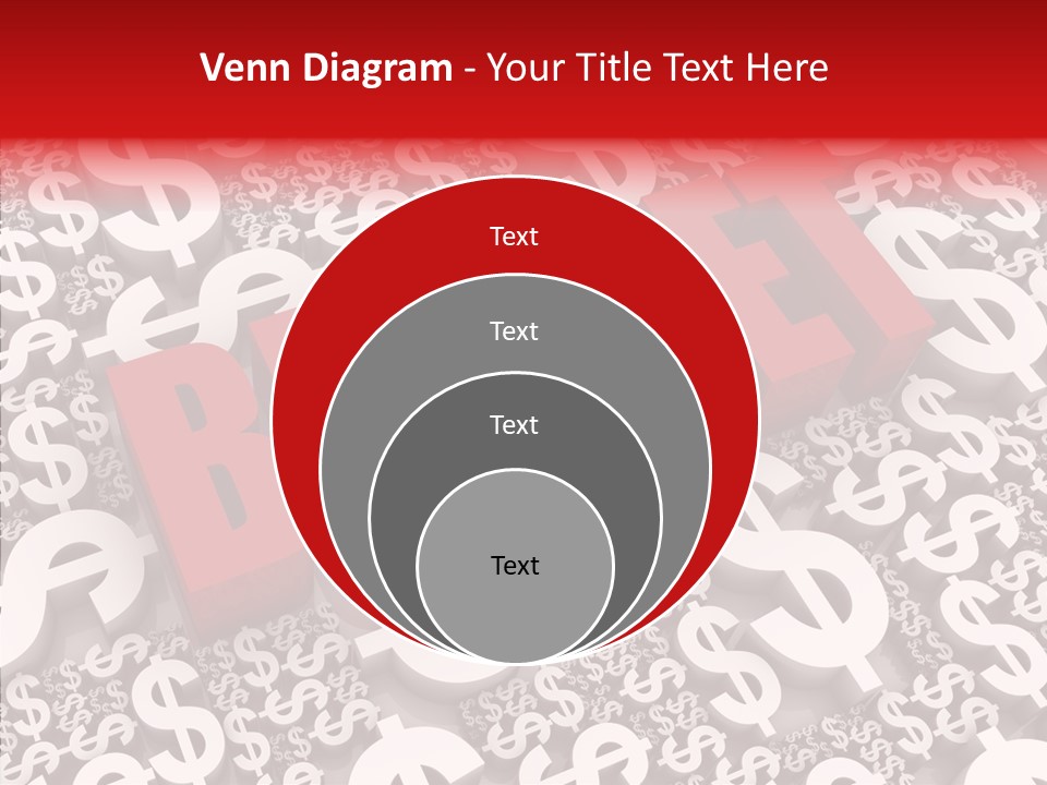 Currency Red Dollar PowerPoint Template