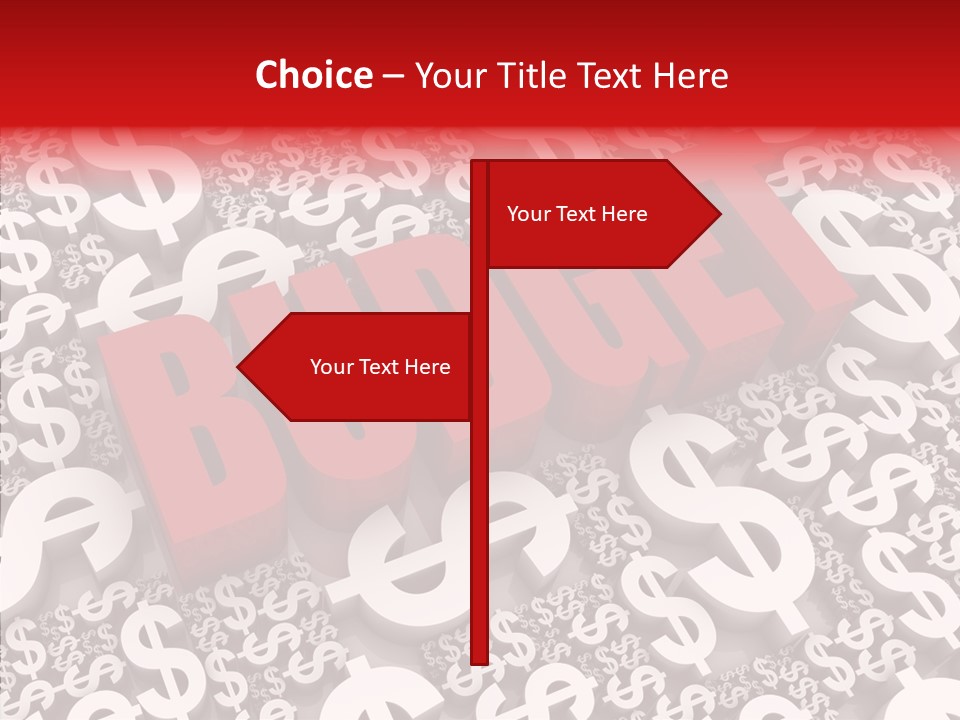 Currency Red Dollar PowerPoint Template