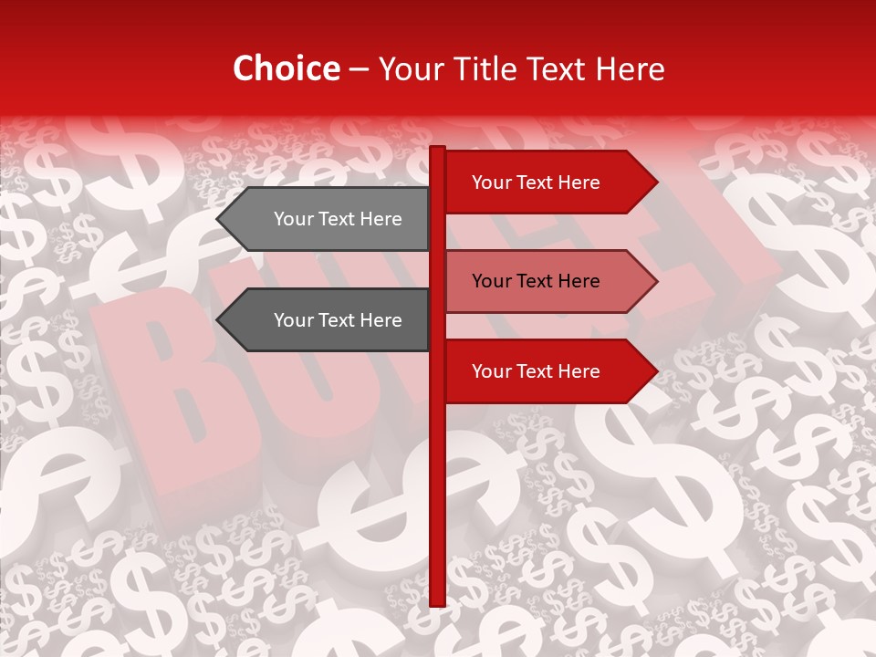 Currency Red Dollar PowerPoint Template