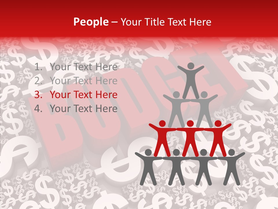 Currency Red Dollar PowerPoint Template