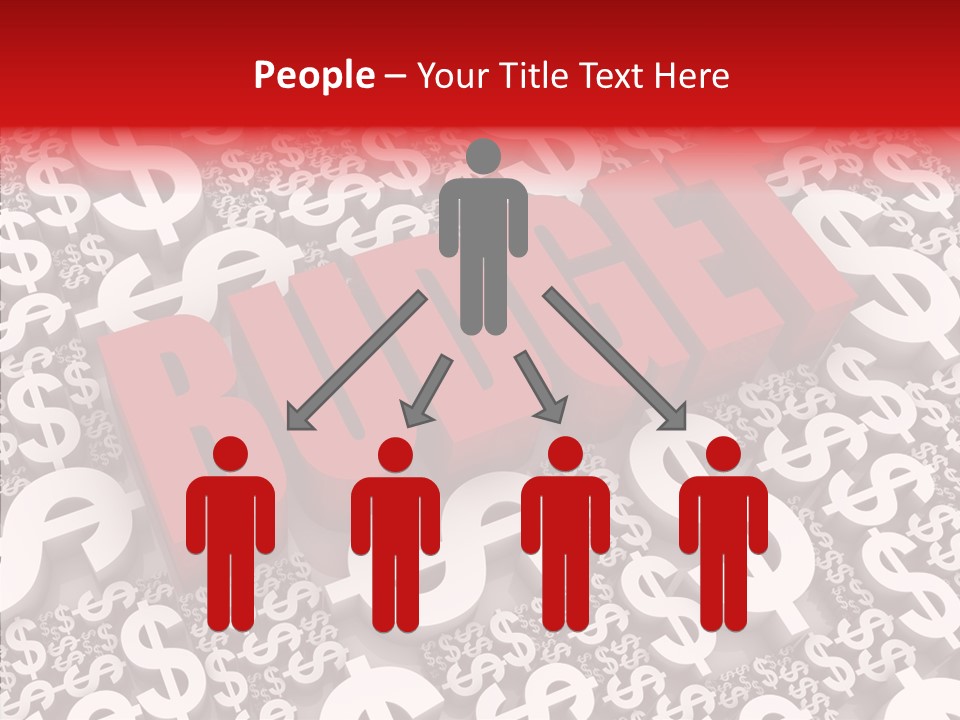 Currency Red Dollar PowerPoint Template