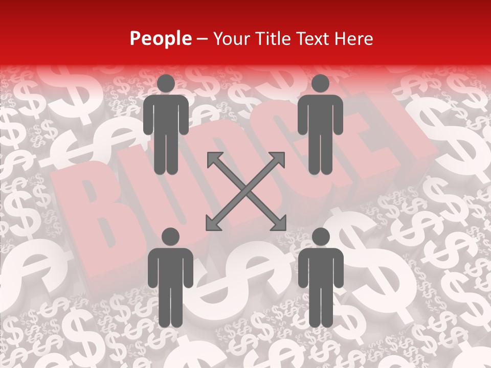 Currency Red Dollar PowerPoint Template