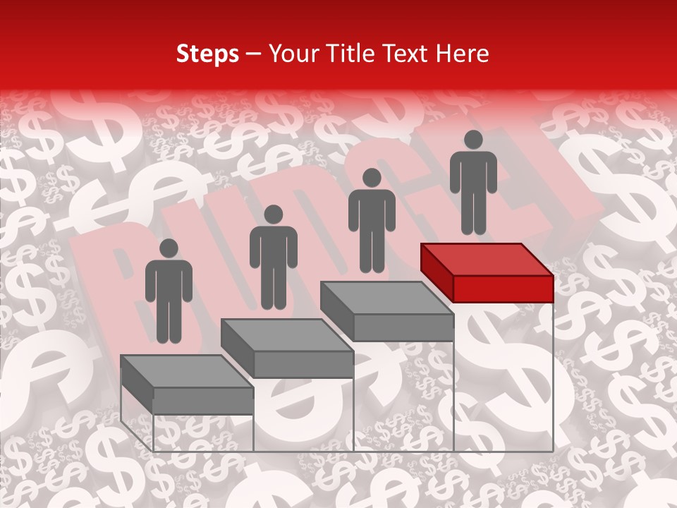 Currency Red Dollar PowerPoint Template