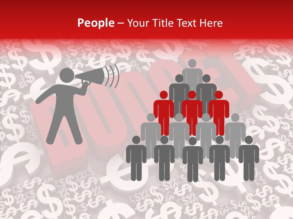 Currency Red Dollar PowerPoint Template