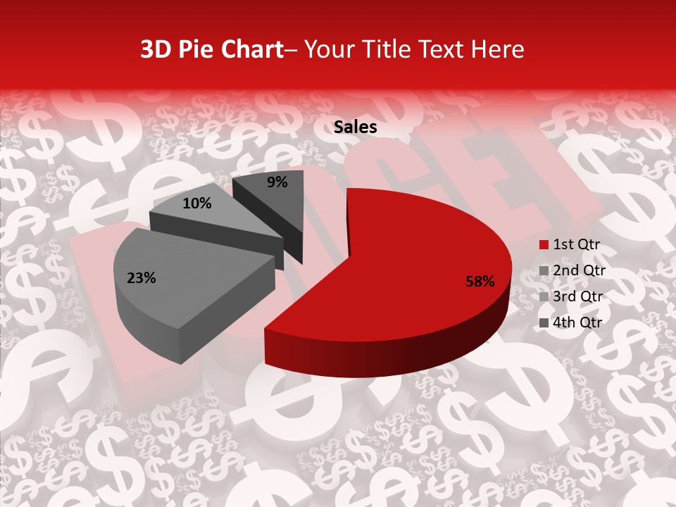 Currency Red Dollar PowerPoint Template