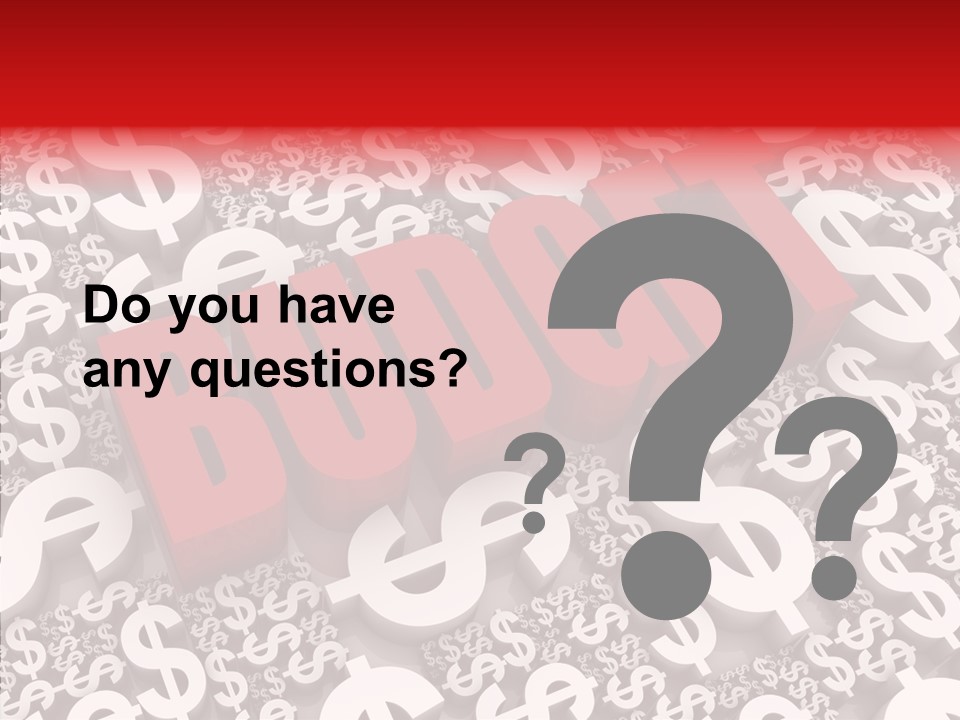 Currency Red Dollar PowerPoint Template