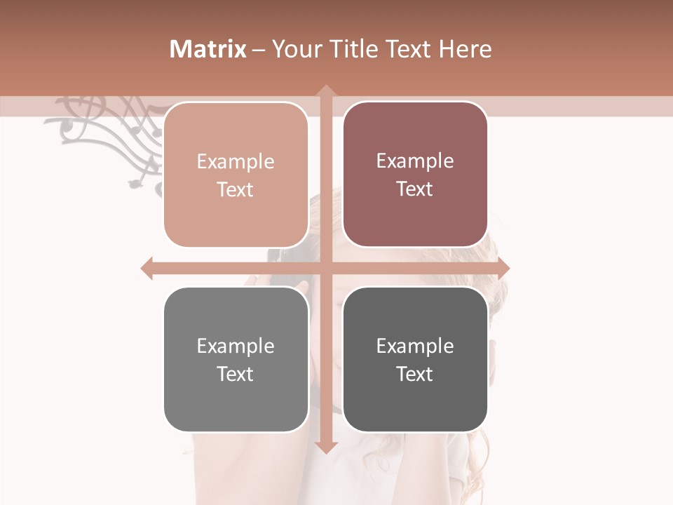 White Fun Headphones PowerPoint Template