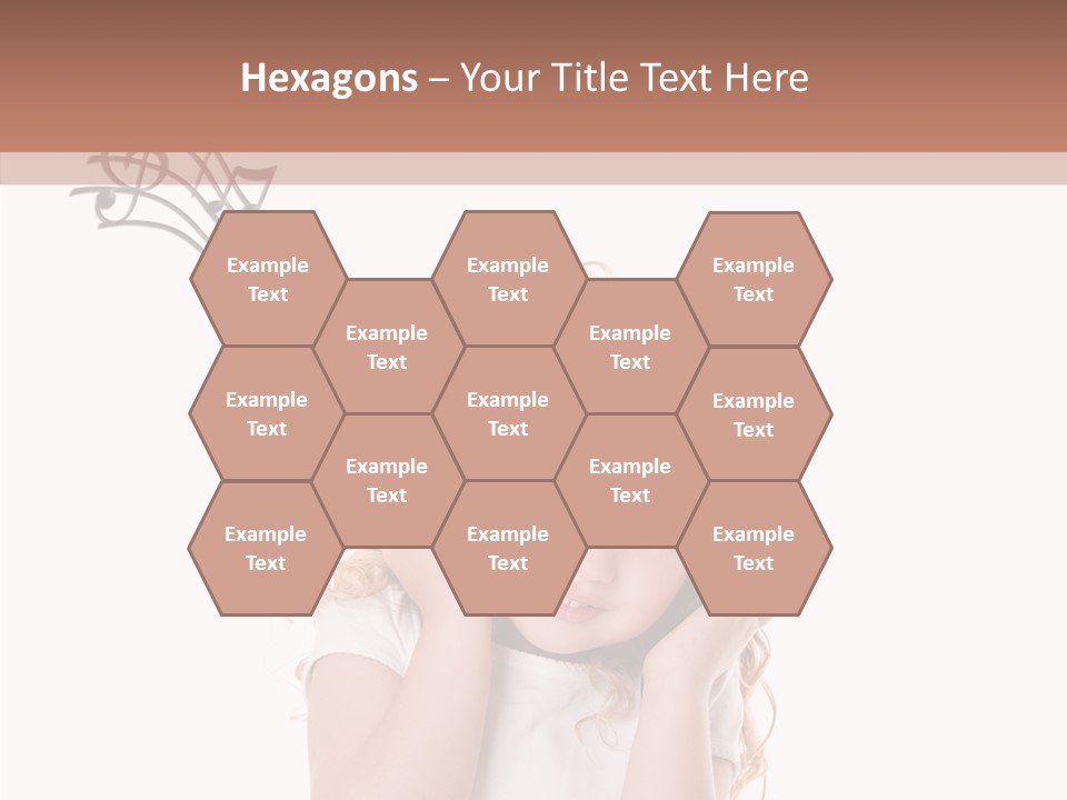 White Fun Headphones PowerPoint Template