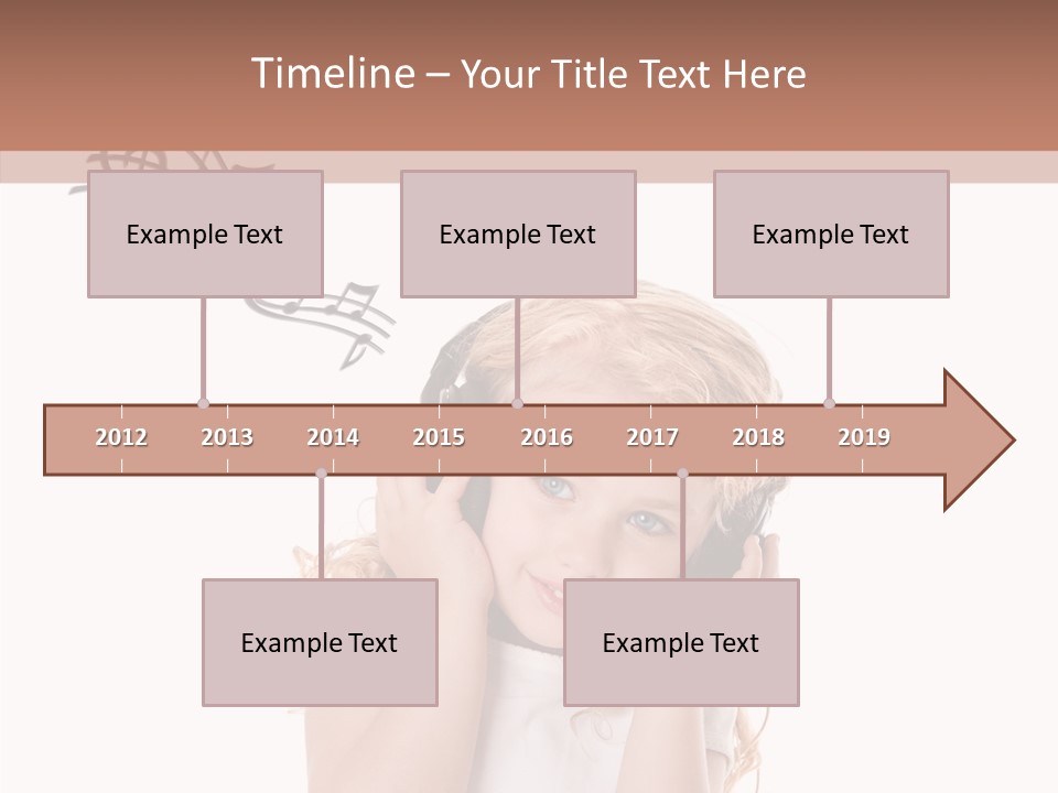 White Fun Headphones PowerPoint Template