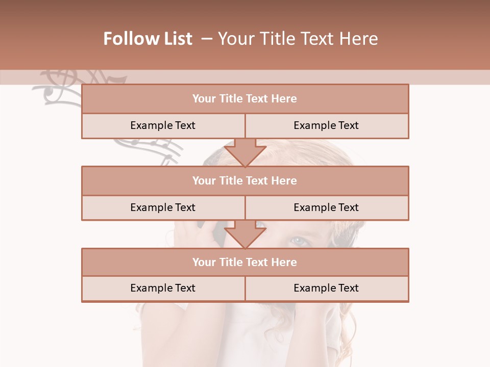 White Fun Headphones PowerPoint Template