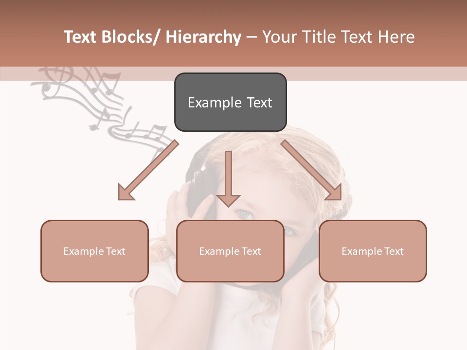 White Fun Headphones PowerPoint Template
