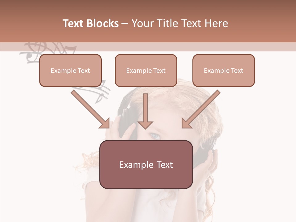 White Fun Headphones PowerPoint Template