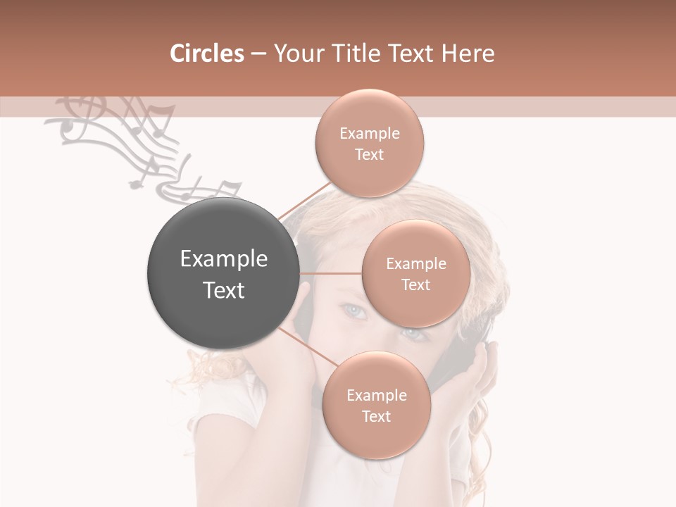 White Fun Headphones PowerPoint Template