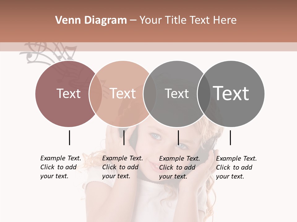 White Fun Headphones PowerPoint Template