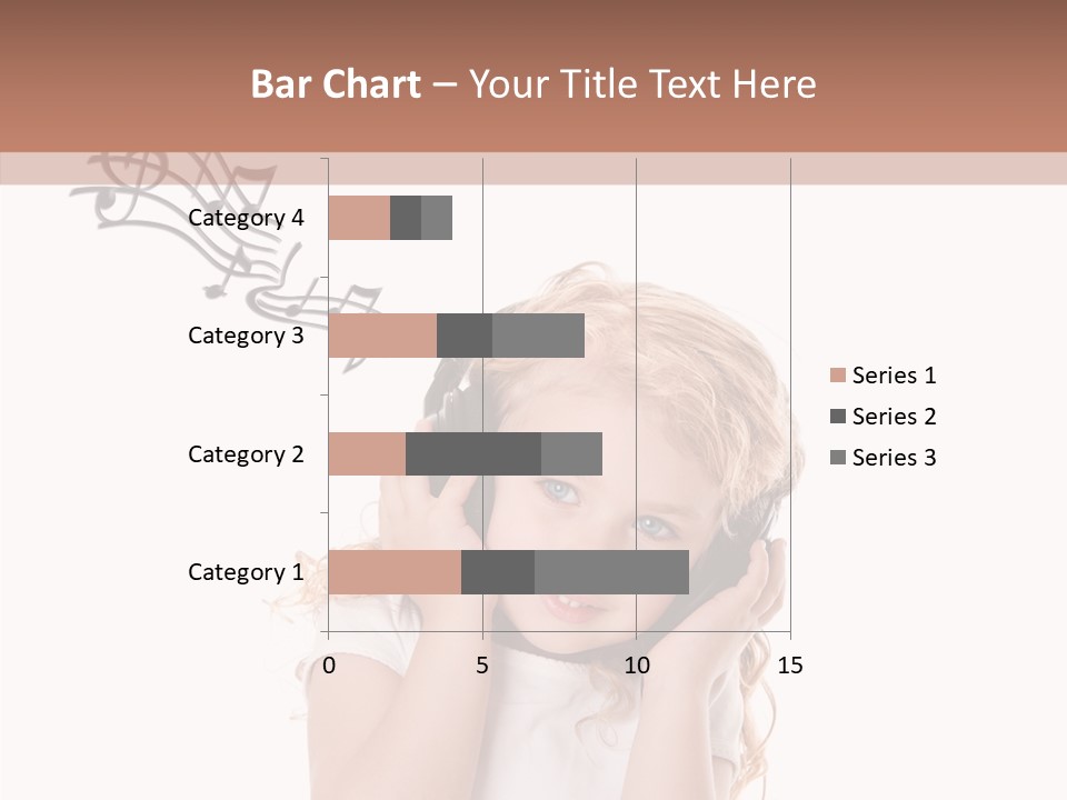 White Fun Headphones PowerPoint Template