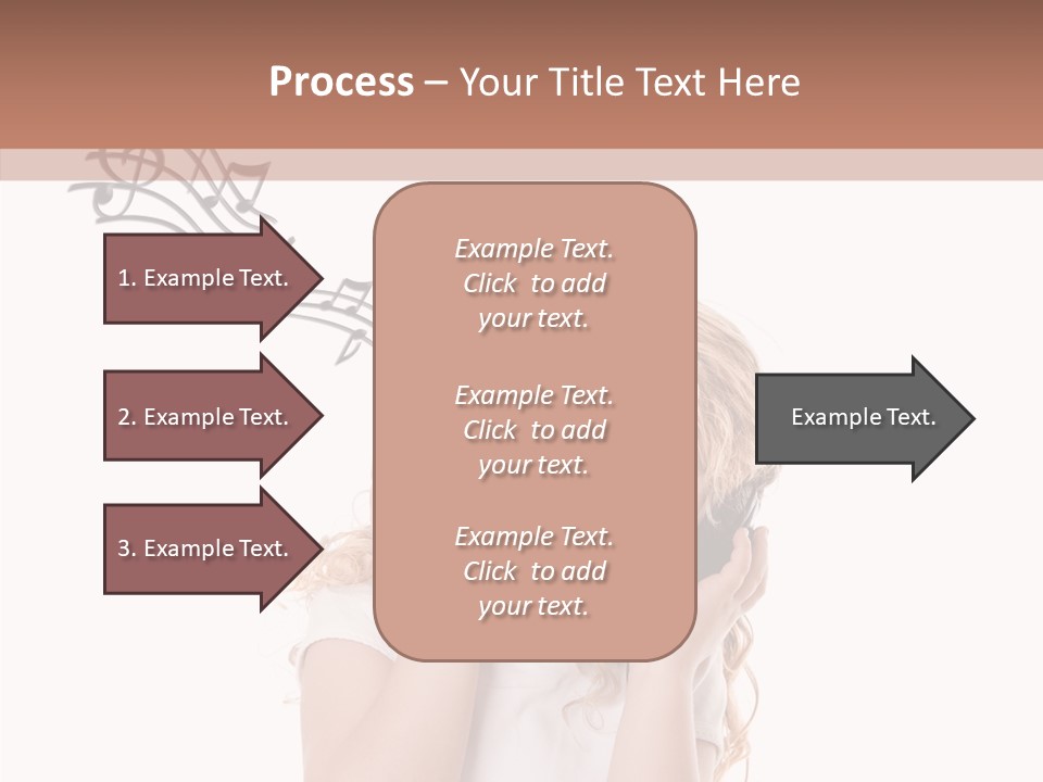 White Fun Headphones PowerPoint Template