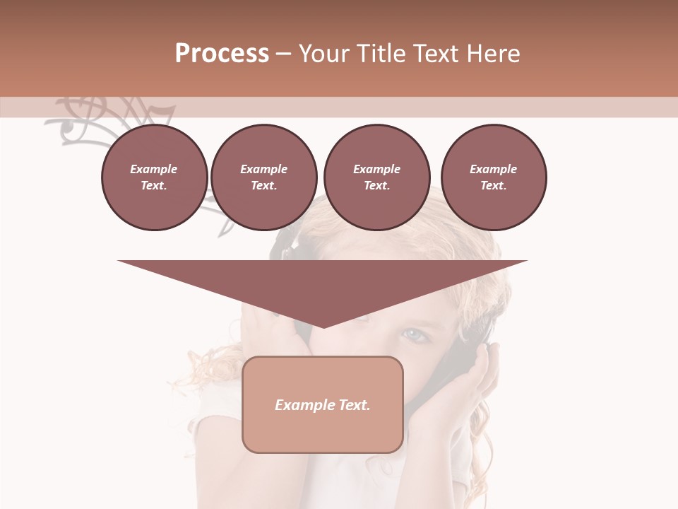 White Fun Headphones PowerPoint Template