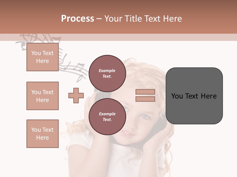 White Fun Headphones PowerPoint Template