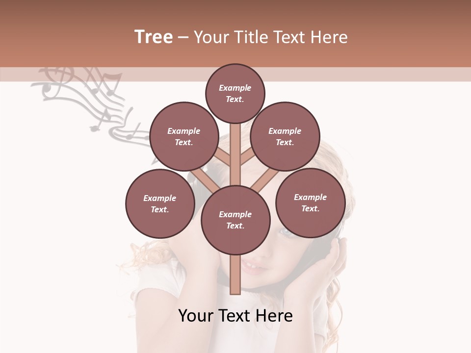 White Fun Headphones PowerPoint Template