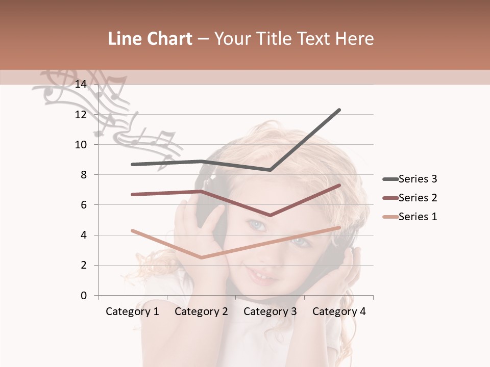 White Fun Headphones PowerPoint Template