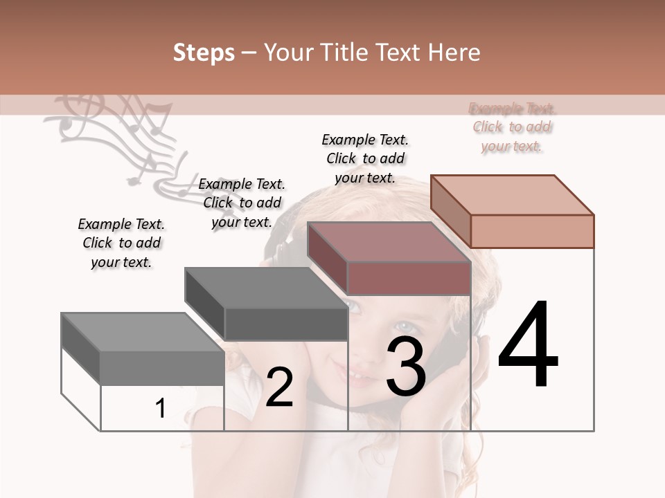 White Fun Headphones PowerPoint Template