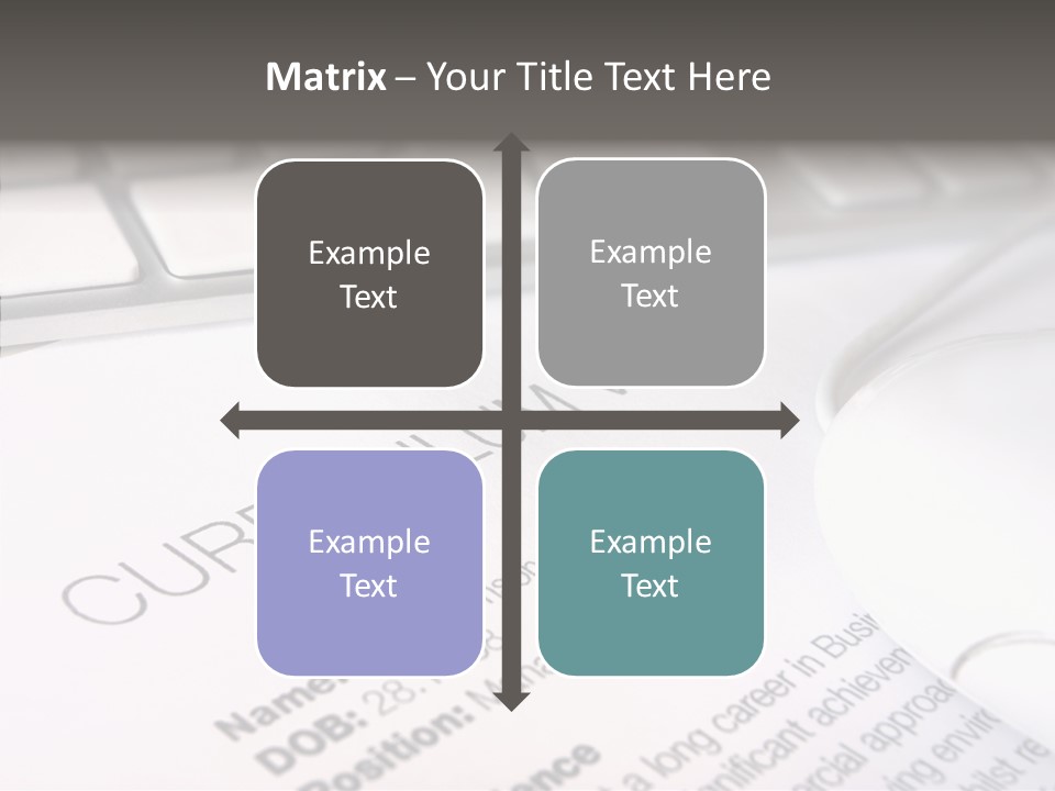 Job Application Colour Words PowerPoint Template