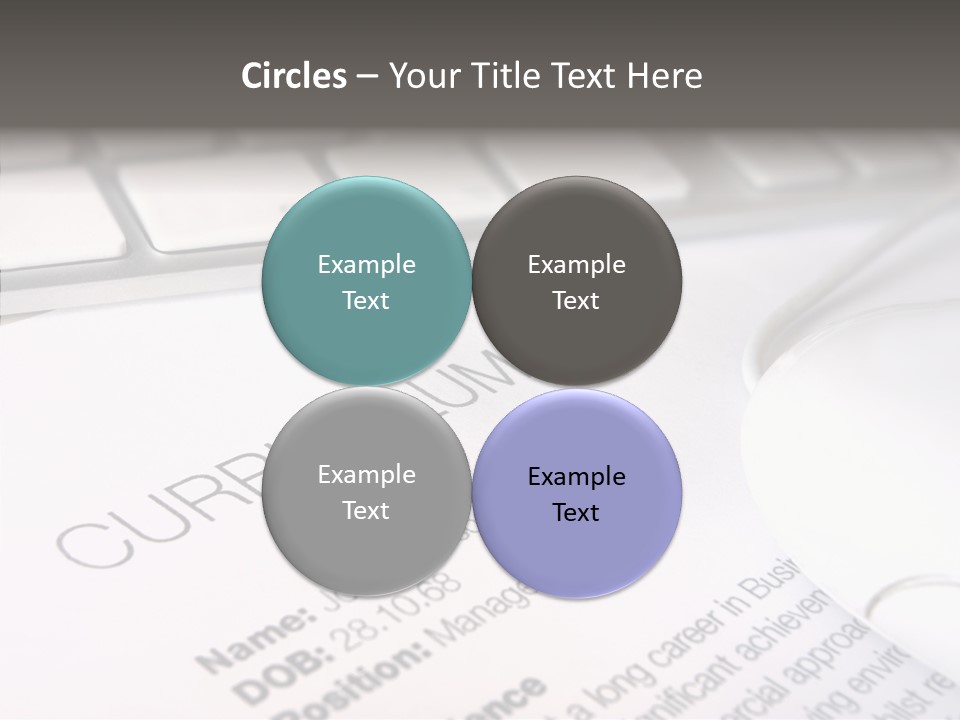 Job Application Colour Words PowerPoint Template