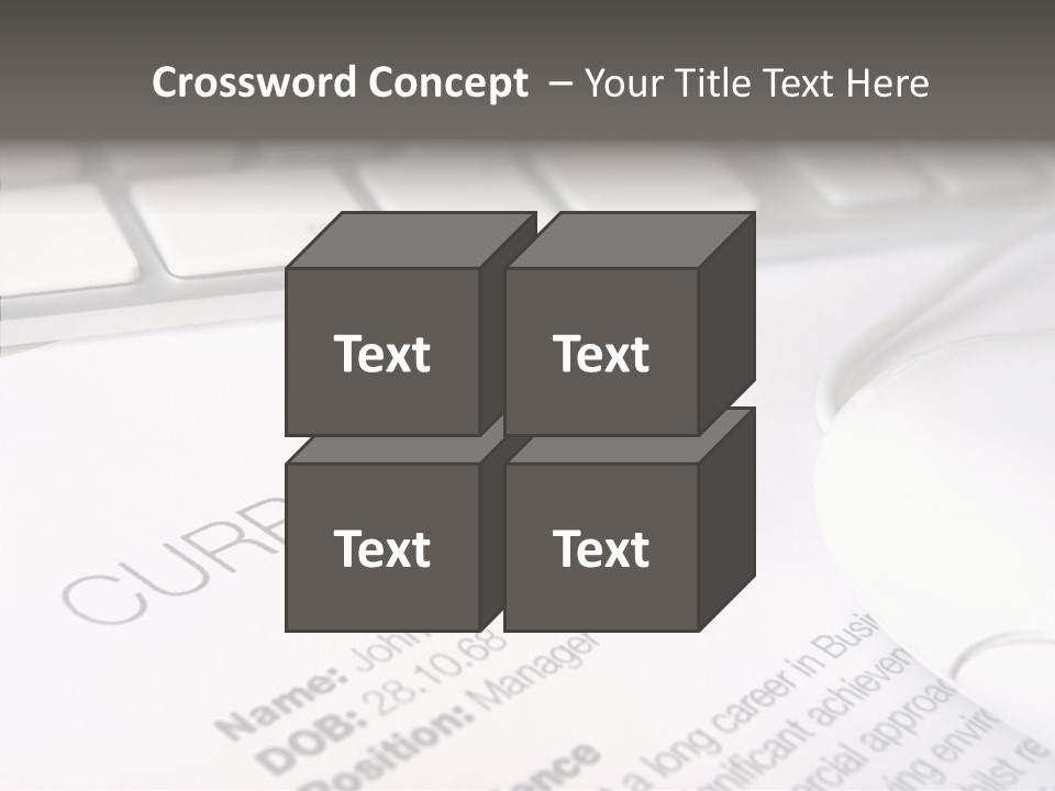 Job Application Colour Words PowerPoint Template