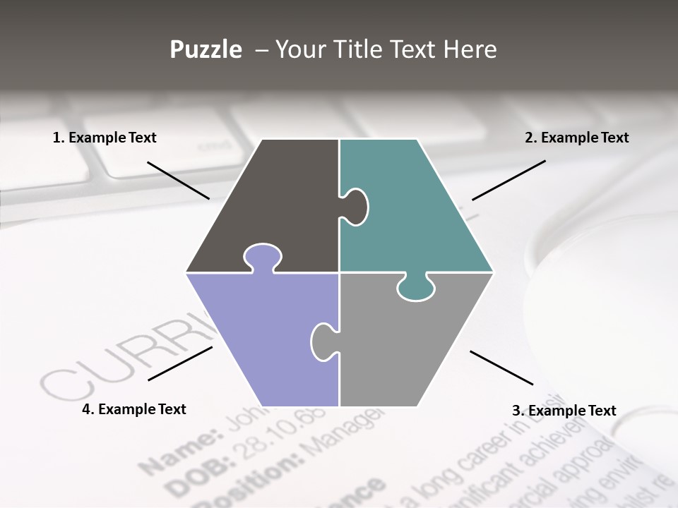 Job Application Colour Words PowerPoint Template