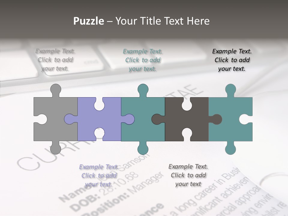 Job Application Colour Words PowerPoint Template