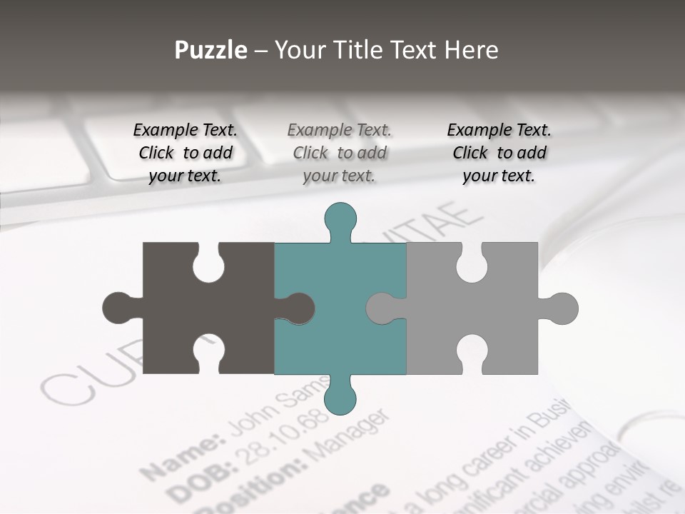 Job Application Colour Words PowerPoint Template