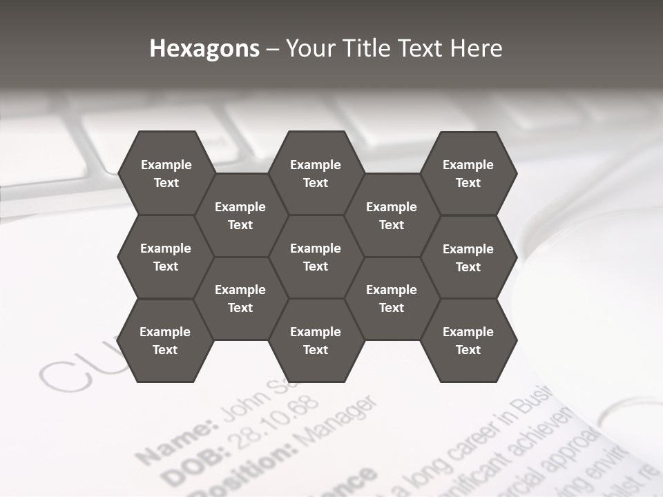 Job Application Colour Words PowerPoint Template