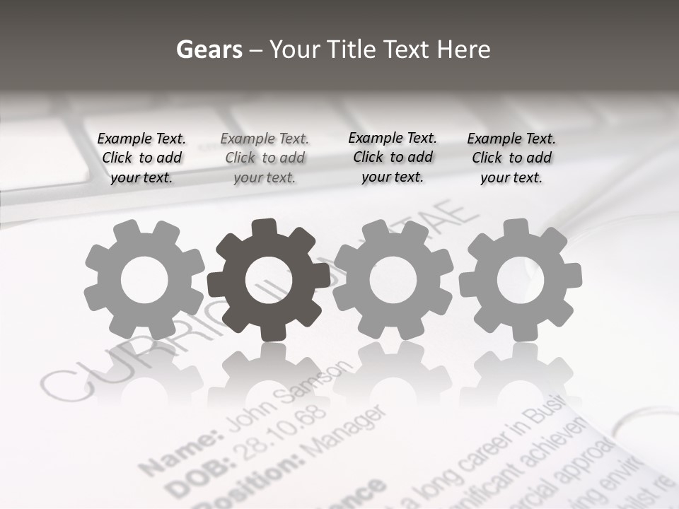 Job Application Colour Words PowerPoint Template