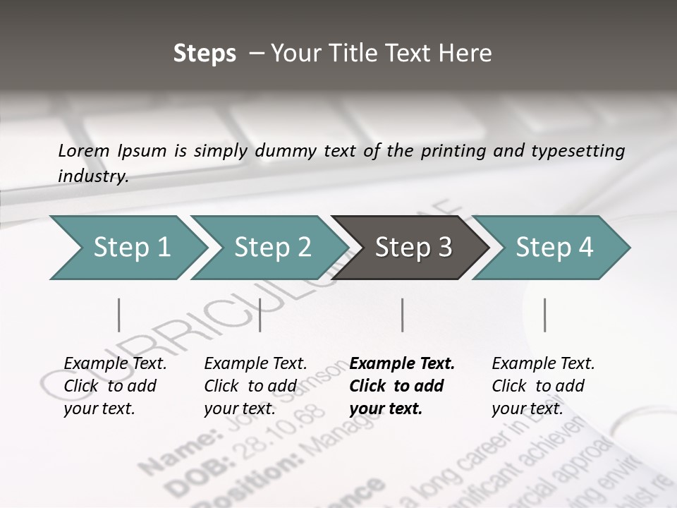 Job Application Colour Words PowerPoint Template