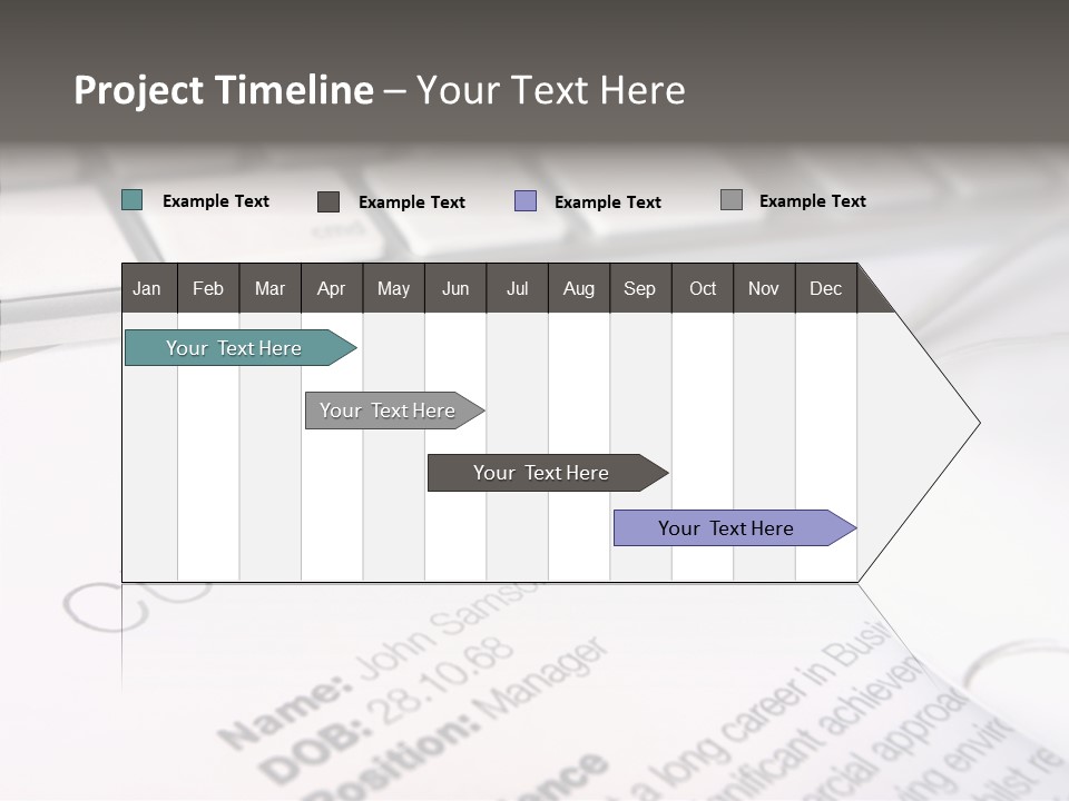 Job Application Colour Words PowerPoint Template