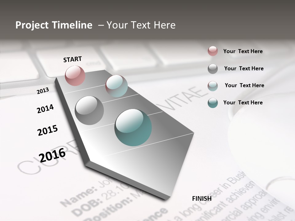Job Application Colour Words PowerPoint Template