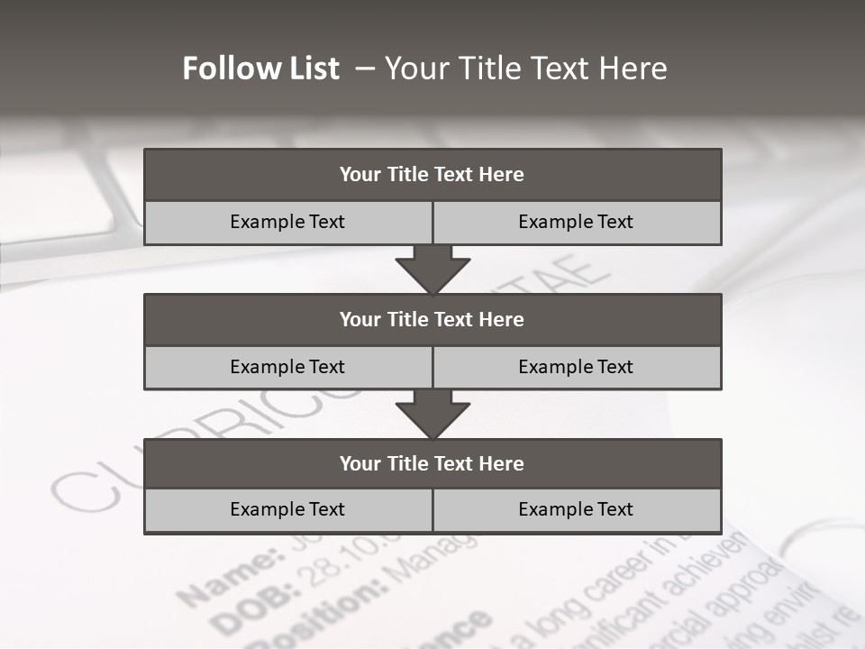 Job Application Colour Words PowerPoint Template