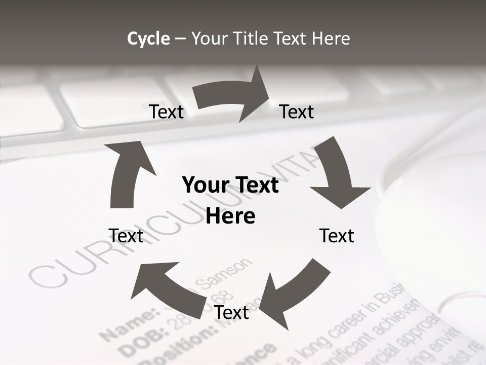 Job Application Colour Words PowerPoint Template