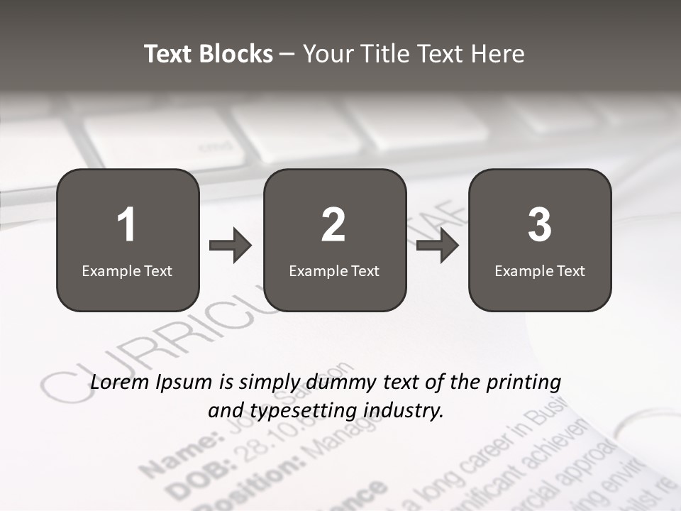 Job Application Colour Words PowerPoint Template