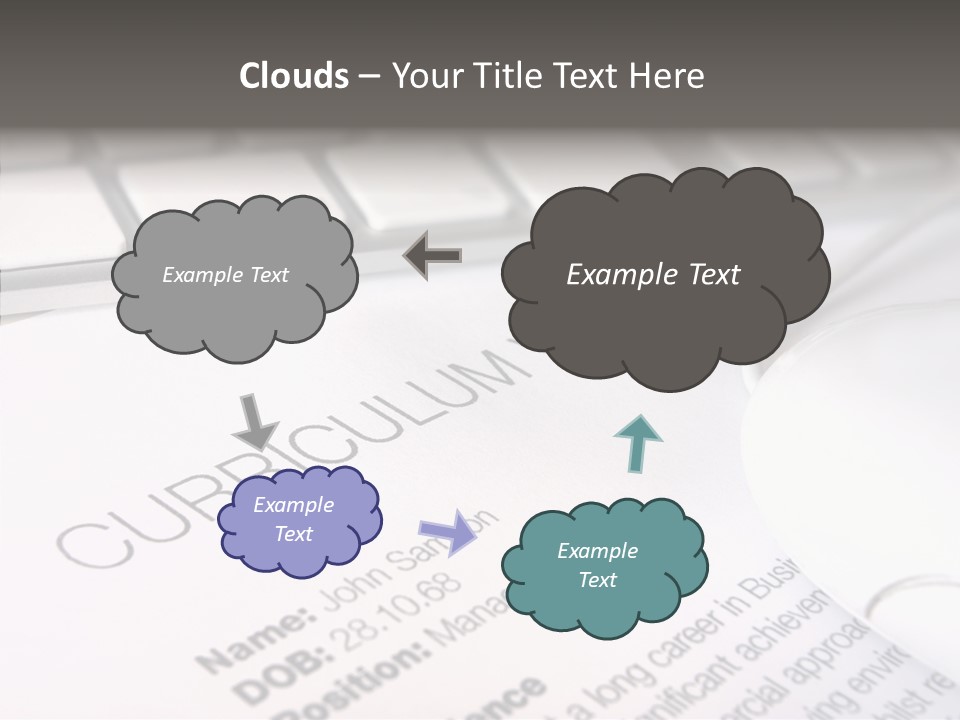 Job Application Colour Words PowerPoint Template