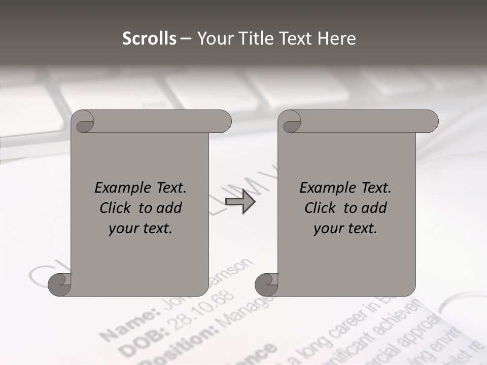 Job Application Colour Words PowerPoint Template