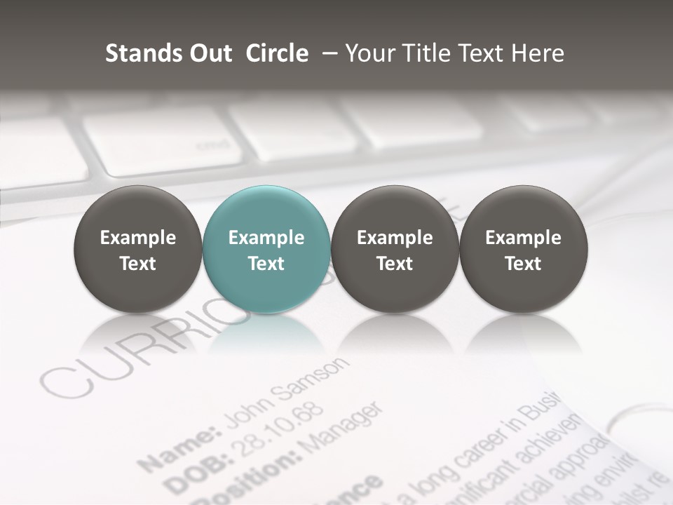 Job Application Colour Words PowerPoint Template