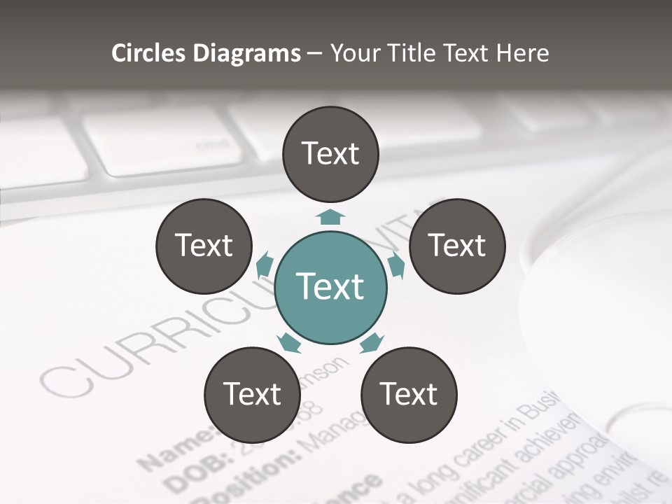 Job Application Colour Words PowerPoint Template