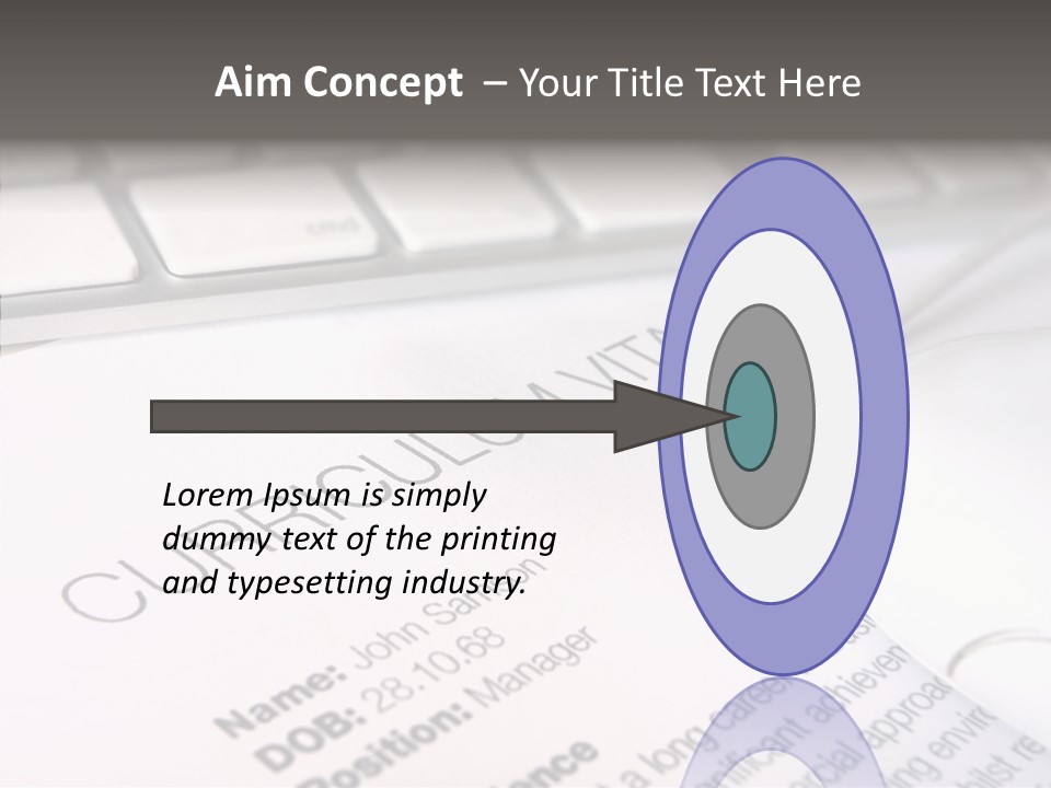 Job Application Colour Words PowerPoint Template