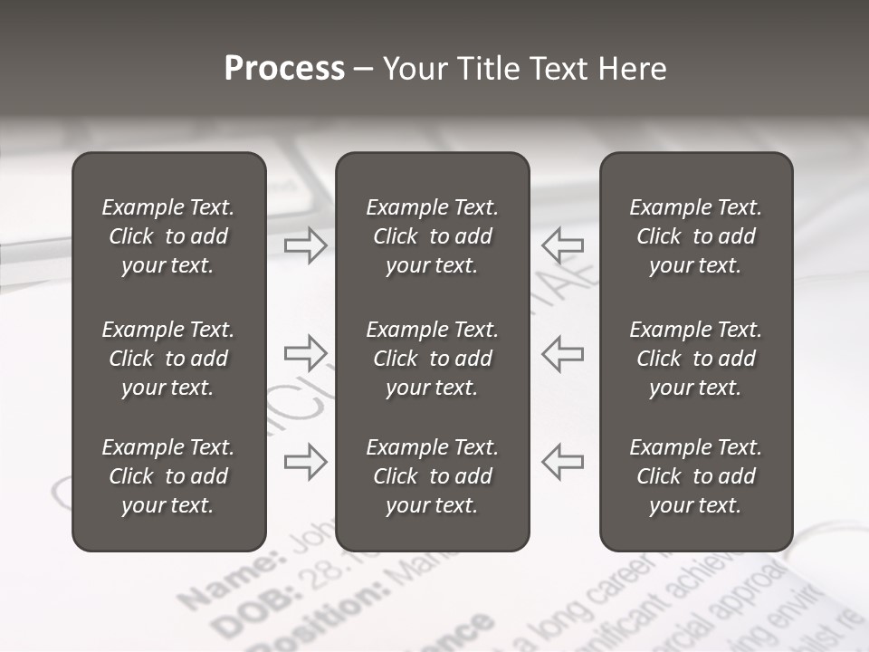 Job Application Colour Words PowerPoint Template